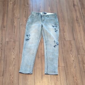 Democracy Light Blue Floral Skinny Jeans